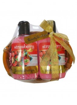 Подарочный набор "Сладчайшая ягода": гель, соль для ванн, конфетница