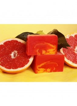 Мыло ручной работы "Грейпфрутовое" с белой глиной и эфирным маслом грейпфрута