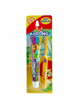 Кодомо детская зубная паста + щетка 2 в 1 "Регуляр"