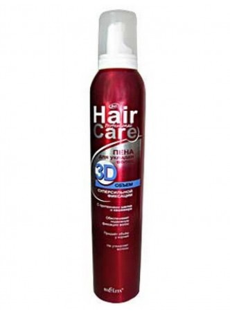 Hair Care пенка для укладки волос "3D Обьем" суперсильной фиксации