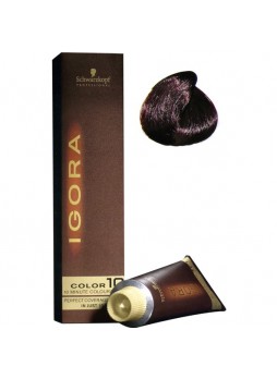 Краска для волос Igora Color 10 минут 4-89 средний коричневый красный фиолетовый