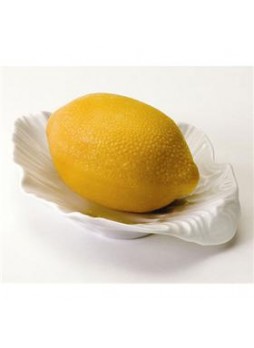 Мыло туалетное в форме лимона на фарфоровой подставке в форме листа