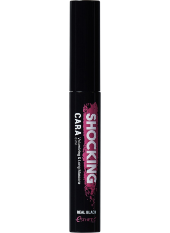 Тушь для ресниц ЧЕРНАЯ Shocking Cara Volumizing&Long Mascara (Real Black), 8 мл