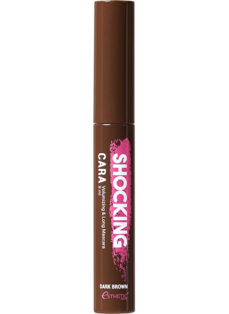 Тушь для ресниц КОРИЧНЕВАЯ Shocking Cara Volumizing&Long Mascara (Dark Brown), 8 мл