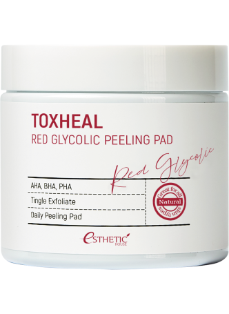 Пилинг-подушечки МИНДАЛЬНЫЕ Toxheal Red Glyucolic Peeling Pad, 100 мл (100 шт)