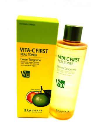 Тоник для лица ЗЕЛЕНЫЙ МАНДАРИН Vita-C Ferst Real Toner, 300 мл