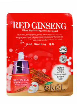Маска для лица тканевая КРАСНЫЙ ЖЕНЬШЕНЬ Red Ginseng Ultra Hydrating Essence Mask, 25мл