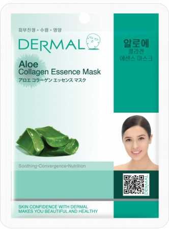 Маска для лица тканевая КОЛЛАГЕН и АЛОЭ Aloe Collagen Essence Mask Soothing, 23 мл