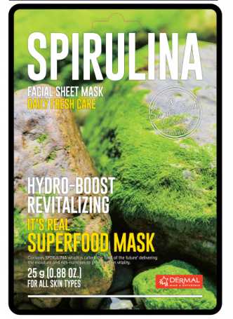 Маска для лица тканевая СПИРУЛИНА It's Real Superfood Mask SPIRULINA, 25 мл