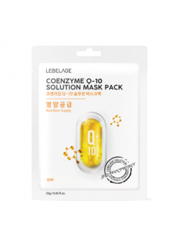 Маска для лица тканевая КОЭНЗИМ Q-10 Coenzyme Q-10 Solution Mask Pack, 25 г