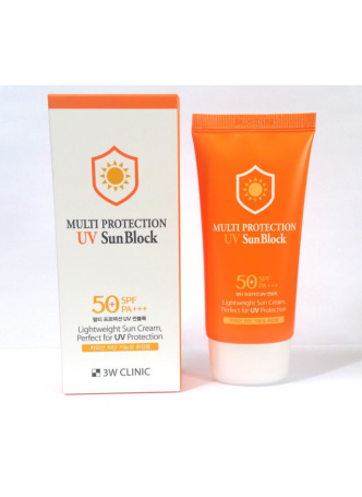 Солнцезащитный крем Multi Protection UV Sun Block SPF50+++, 70 мл.