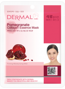 Маска для лица тканевая КОЛЛАГЕН и ГРАНАТ Pomegranate Collagen Essence Mask Wrinkle-care, 23 мл