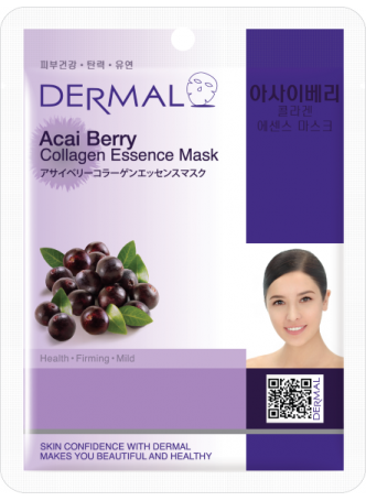 Маска для лица тканевая КОЛЛАГЕН и ЯГОДЫ АСАИ Acai Berry Collagen Essence Mask Wrinkle-care, 23 мл