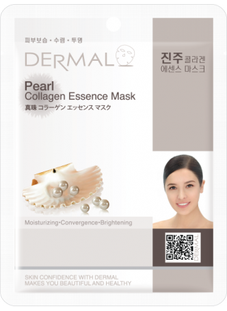 Маска для лица тканевая КОЛЛАГЕН и ЖЕМЧУГ отбеливающая Pearl Collagen Essence Mask Moisturizing, 23 мл