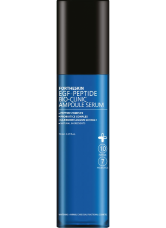 Сыворотка для лица ампульная антивозрастная ПЕПТИДЫ и ПРОБИОТИКИ Fortheskin EGF Peptide Bio-Clinic Ampoule Serum, 70 мл