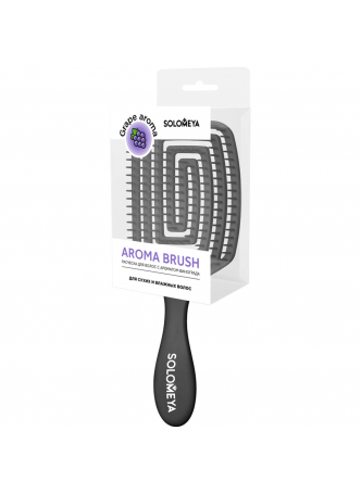 Расческа для сухих и влажных волос АРОМАТ ВИНОГРАДА лопатка Solomeya Wet Detangler Brush Paddle Grape, 1 шт.