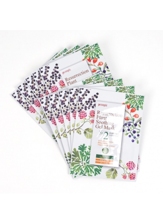 НАБОР Тканевая маска для лица ИЕРИХОНСКАЯ РОЗА Resurrection Plant Soothing Gel Mask, 10 шт