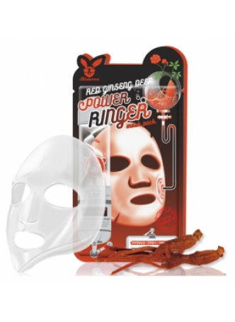 НАБОР Тканевая маска для лица КРАСНЫЙ ЖЕНЬШЕНЬ Red gInseng Deep Power Ringer Mask Pack, 10 шт