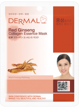 Маска для лица тканевая КОЛЛАГЕН и ЖЕНЬШЕНЬ антивозрастная Red Ginseng Collagen Essence Mask Wrinkle-care, 23 мл