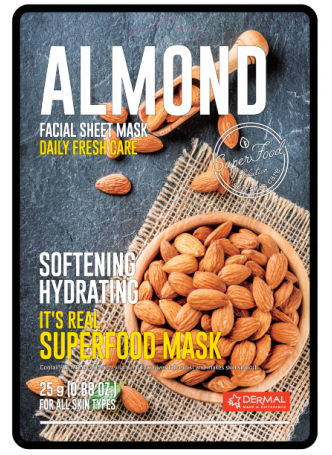 Маска для лица тканевая МИНДАЛЬ It's Real Superfood Mask ALMOND, 25 мл