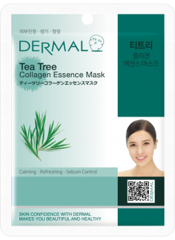 Маска для лица тканевая КОЛЛАГЕН и ЧАЙНОЕ ДЕРЕВО Tea Tree Collagen Essence Mask Soothing, 23 мл